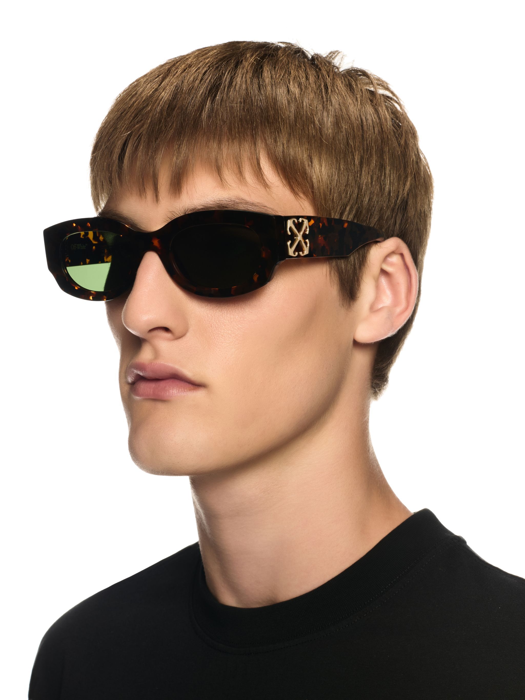 OFF WHITE Occhiali Da Sole Palmer Marrone Havana/Verde MARRONE OERI14ES25PLA001