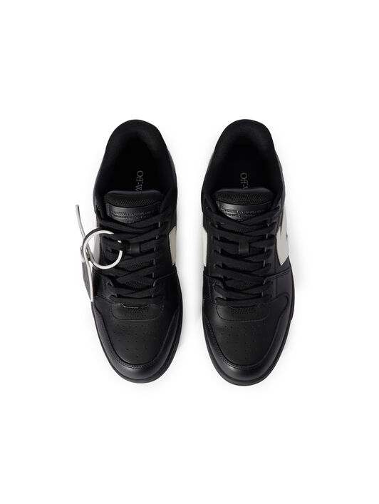 OFF WHITE Out Of Office Leather Sneakers BLACK - WHITE OMIA189C99LEA019