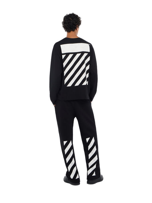 LAB L/AB Diagonal Long-Sleeve T-Shirt BLACK 44LABF26T051