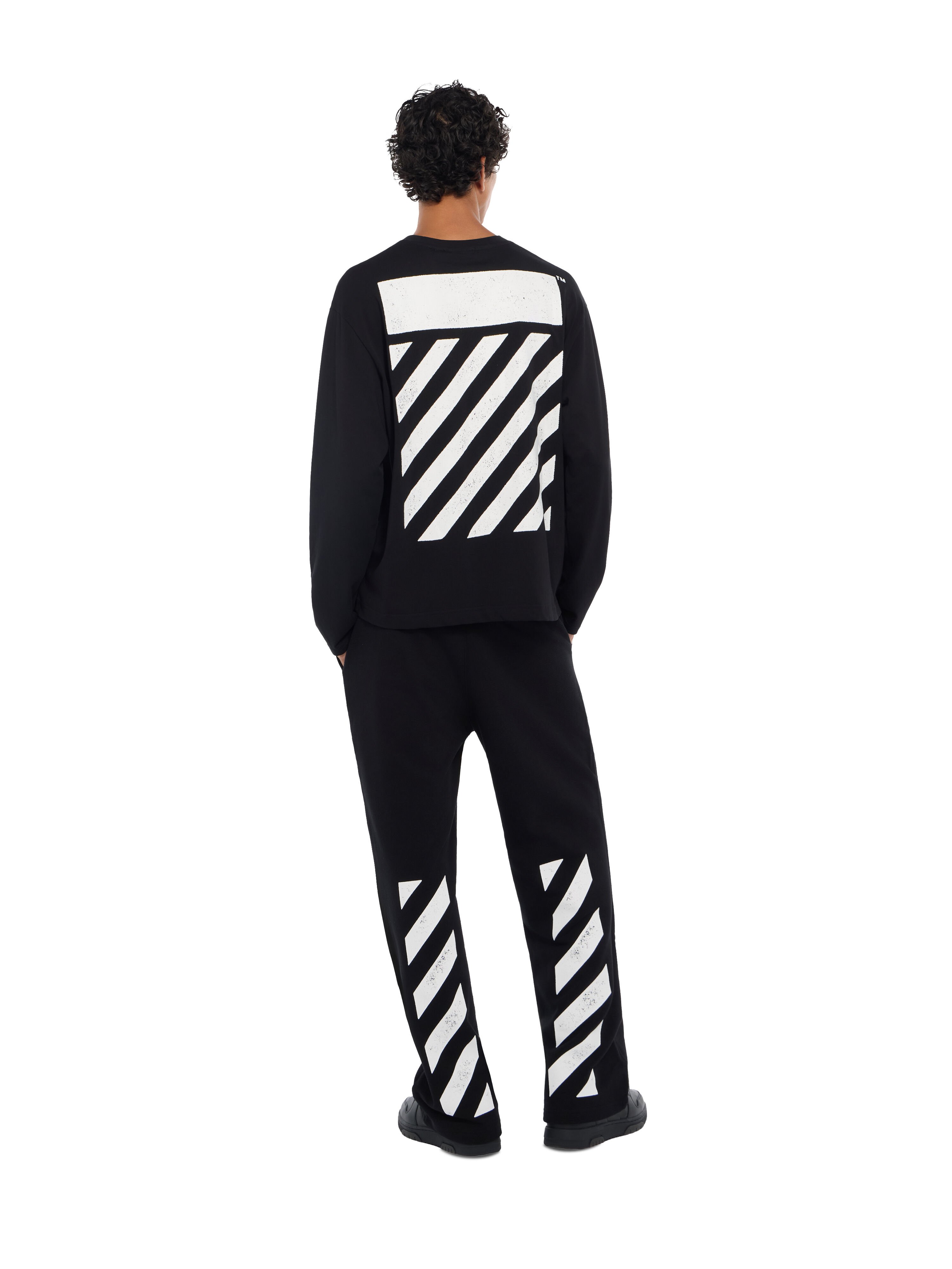 LAB L/AB Diagonal Long-Sleeve T-Shirt BLACK 44LABF26T051