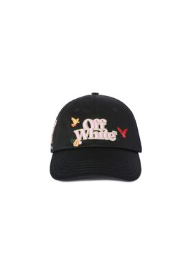 OFF WHITE Black Varsity Baseball Cap WHITE OWRB133C99LEA001