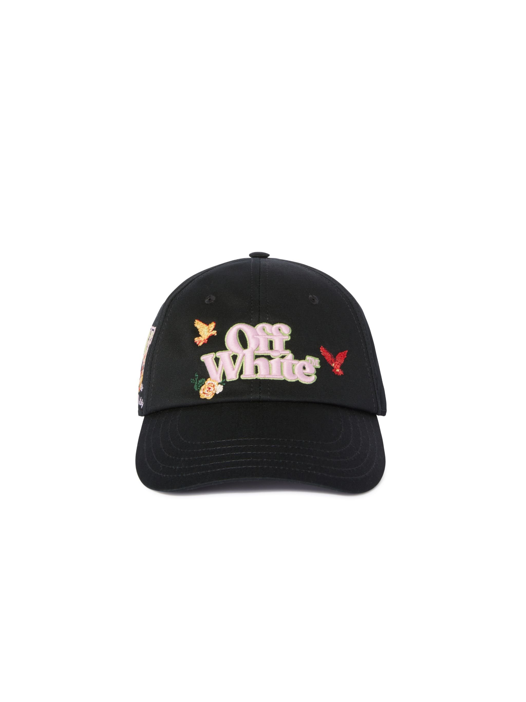 OFF WHITE Black Varsity Baseball Cap BLACK OWLA017S25FAB004
