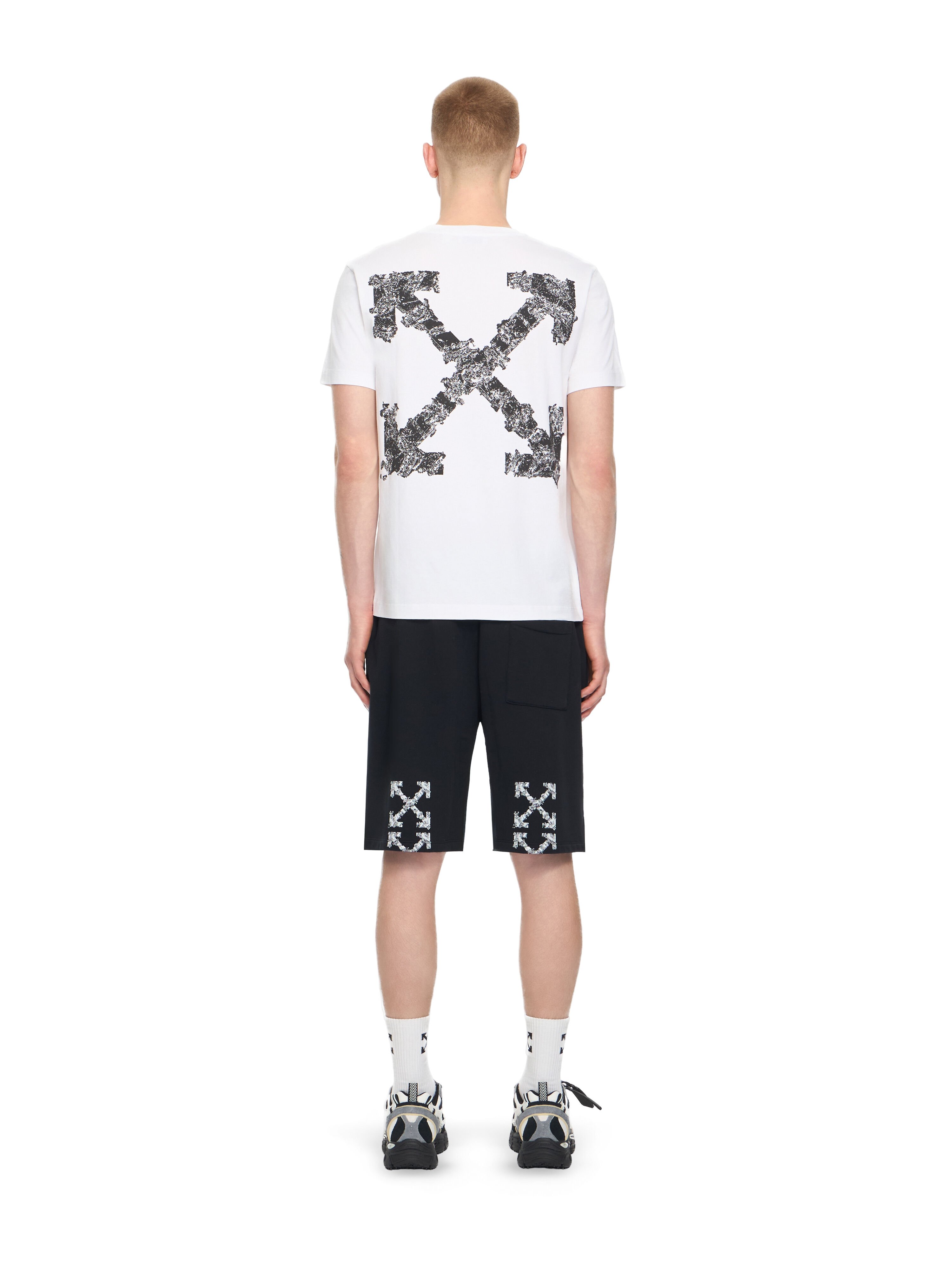 OFF WHITE Heraldic Arrow Skate Sweatshort BLACK 44MCI013S26F001