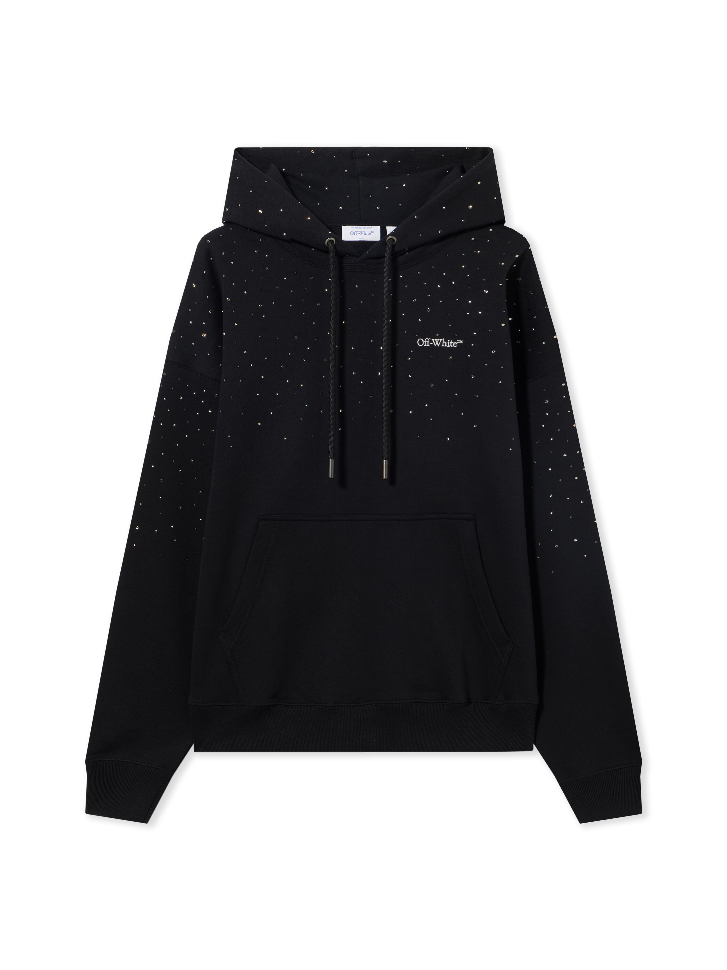 【ちゃんちゃん】OFF-WHITE x Swarovski Hoodie OW X Swarovski Skate Hoodie in BLACK - WHITE for Men | Off-White™