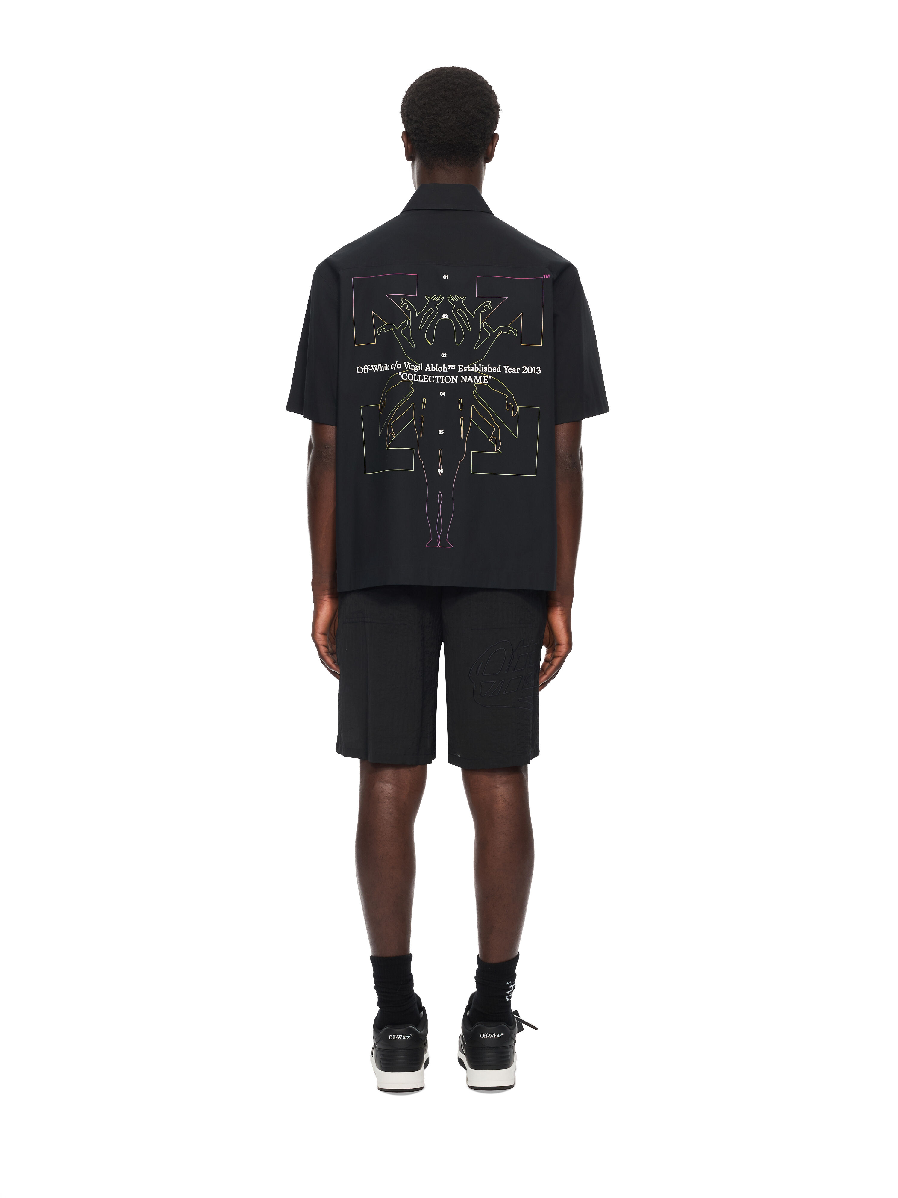 Chakra Arrow Poplin Slim Bowling Shirt OFF WHITE Chakra Arrow Poplin Slim Bowling Shirt BLACK 44MGG01PF26F003