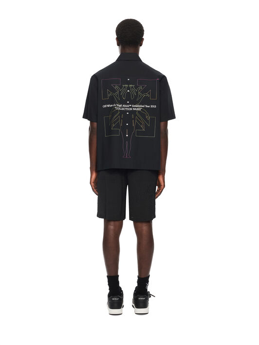 Chakra Arrow Poplin Slim Bowling Shirt OFF WHITE Chakra Arrow Poplin Slim Bowling Shirt BLACK 44MGG01PF26F003