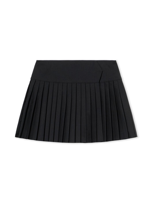 OFF WHITE Big Bookish Pleated Skirt BLACK-ELECTRIC BLUE OWCU01HF25FAB001