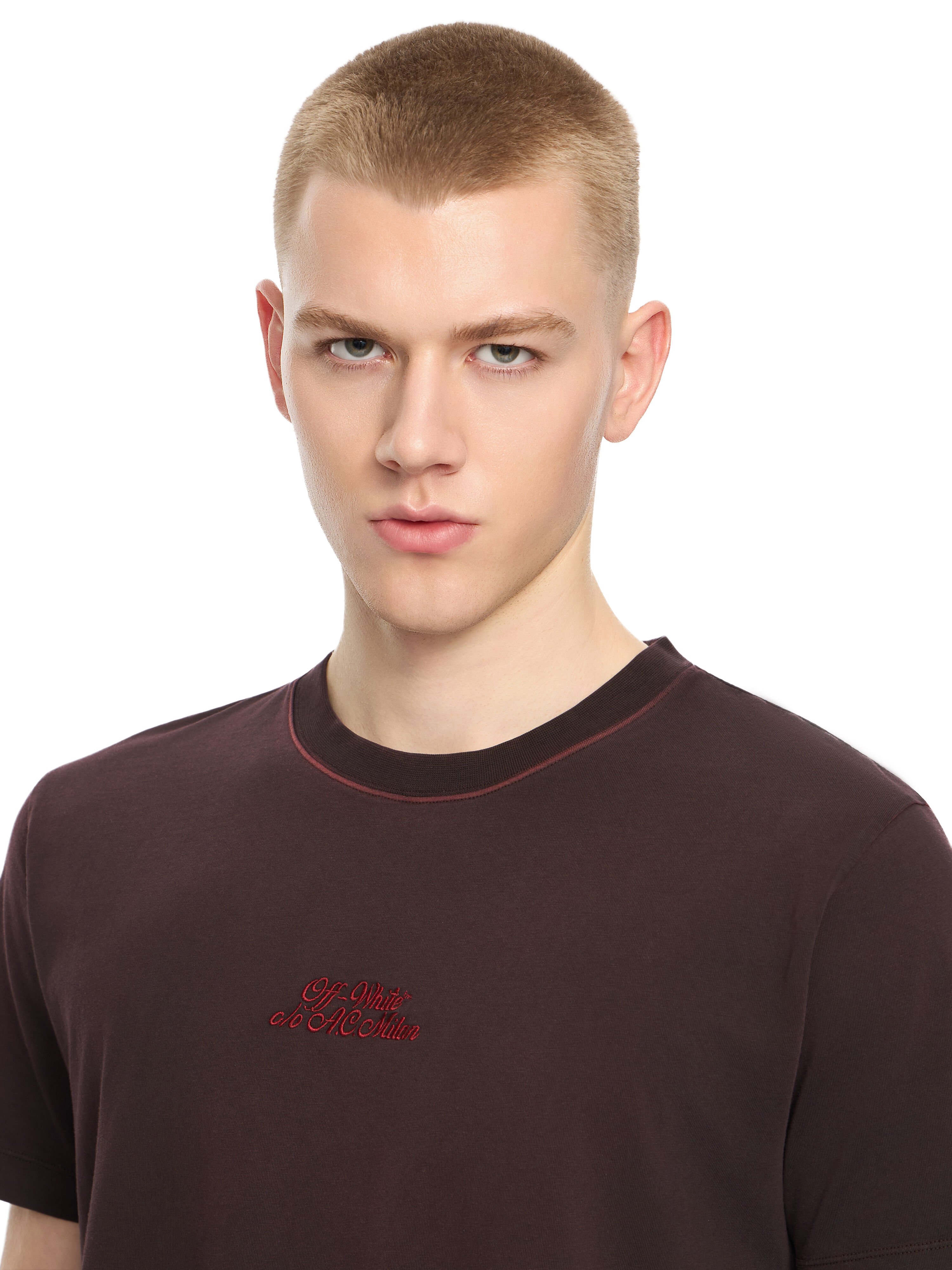 OFF WHITE Off-White™ c/o AC Milan Slim T-Shirt BLACK RED 44MAA027G25J00N