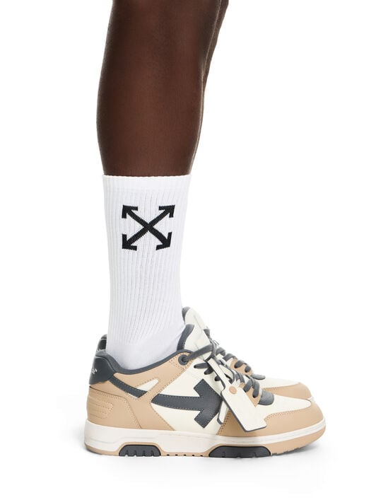OFF WHITE Out Of Office Sneakers BEIGE - DARK GREY OMIA189S26LEA003