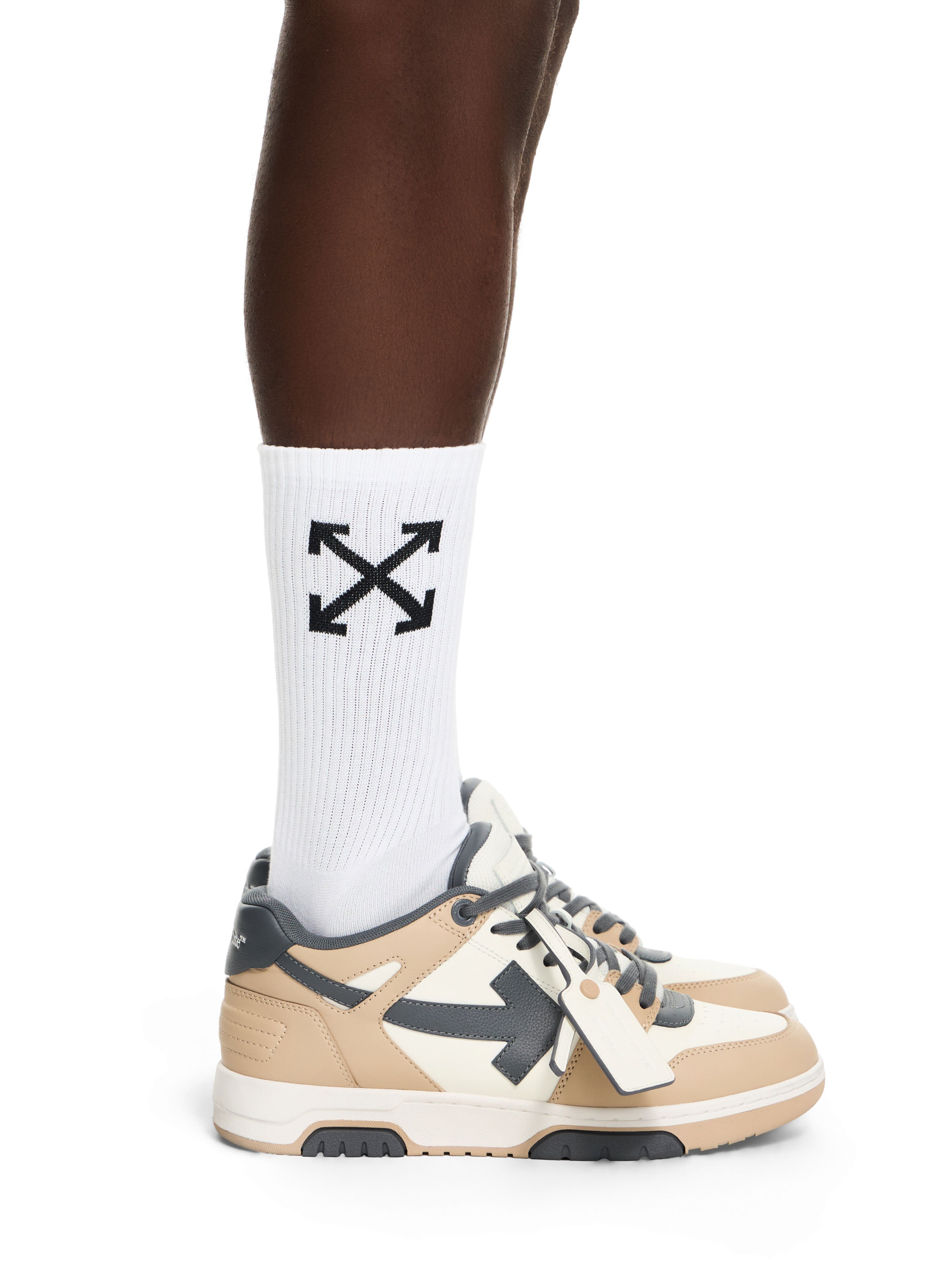 OFF WHITE Out Of Office Sneakers BEIGE - DARK GREY OMIA189S26LEA003