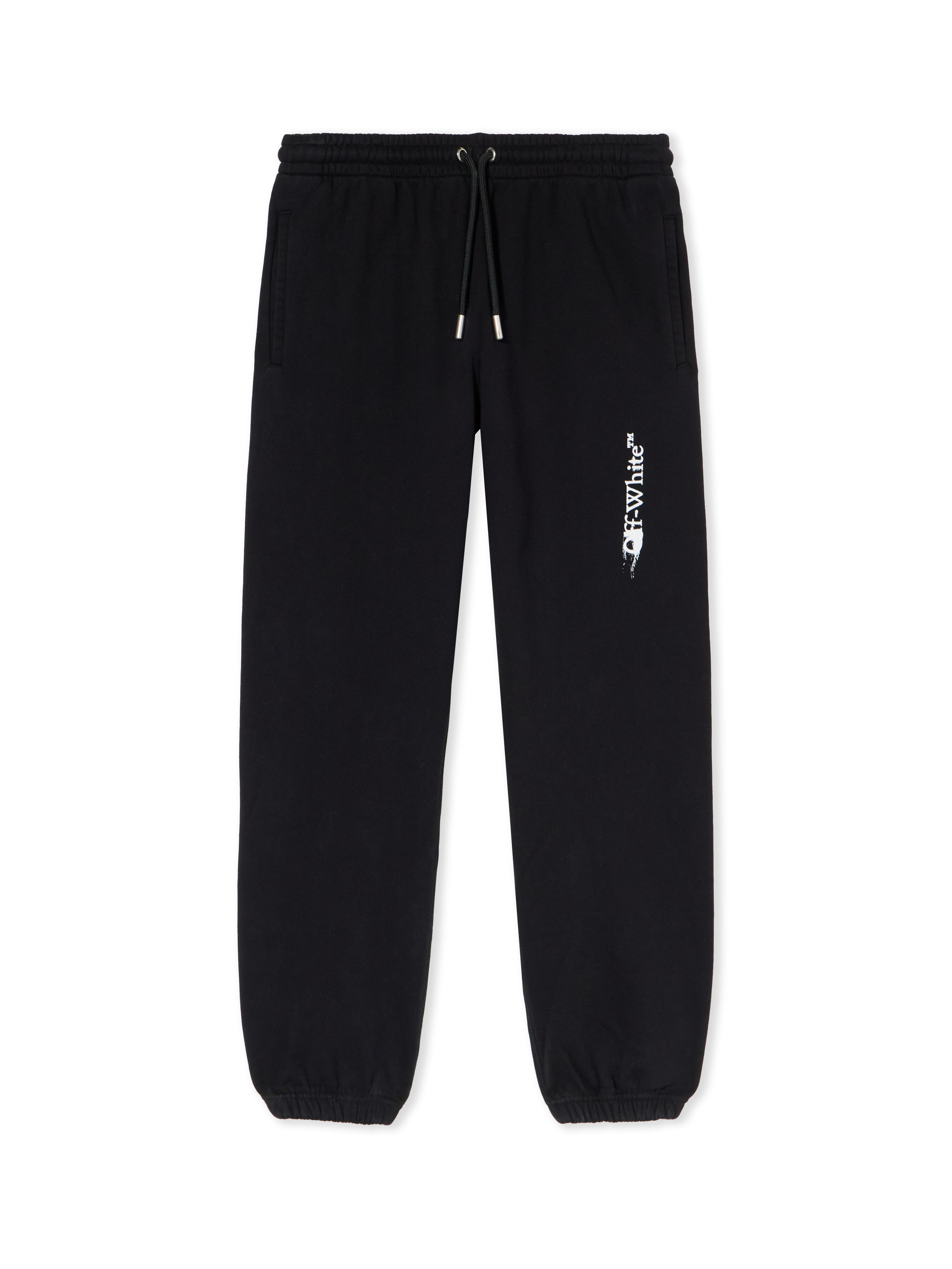 OFF WHITE Ink Arrow Cuffed Sweatpants BLACK - WHITE OMCH057F25FLE002