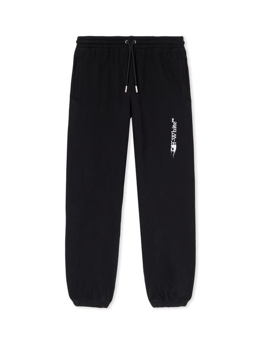 Ink Arrow Cuffed Sweatpants OFF WHITE Ink Arrow Cuffed Sweatpants BLACK - WHITE OMCH057F25FLE002