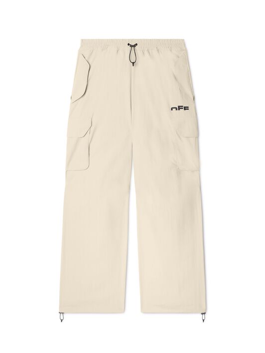 OFF WHITE Gray Off Split Track Pants NEUTRALS OMCJ037S25FAB001