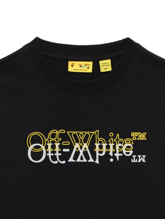 OFF WHITE Big Bookish Double Tee L/S BLACK 44BAB001S26J001