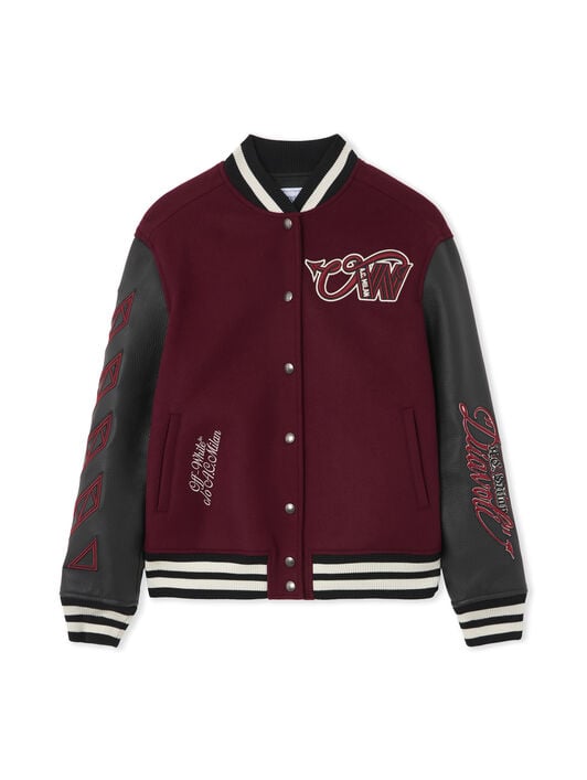 AC Milan X Off-White™ Varsity Jacket OFF WHITE AC Milan X Off-White™ Varsity Jacket Black-No Color 29G00568T