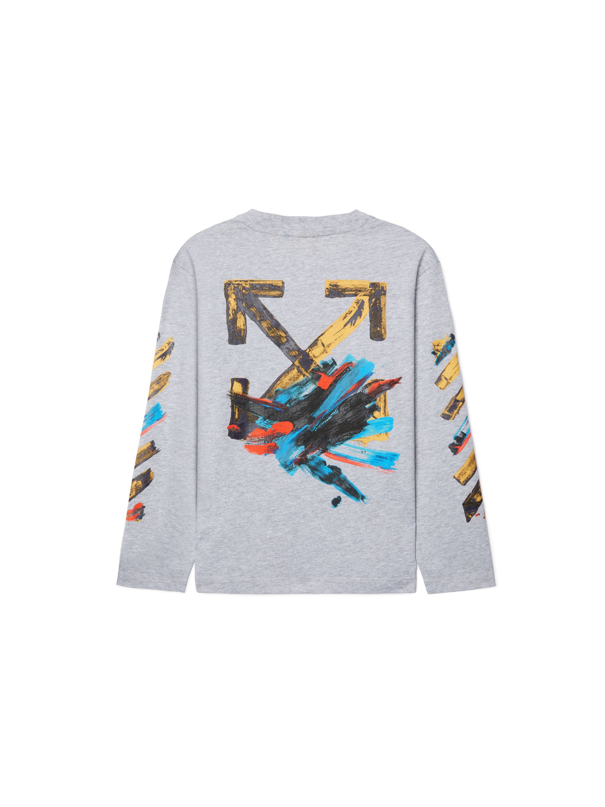 OFF WHITE Paint Arrow Long-Sleeved Top GREY OBAB001S25JER003
