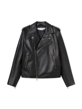 OFF WHITE Diag Tab Biker BLACK WHITE OMJG020C99LEA001