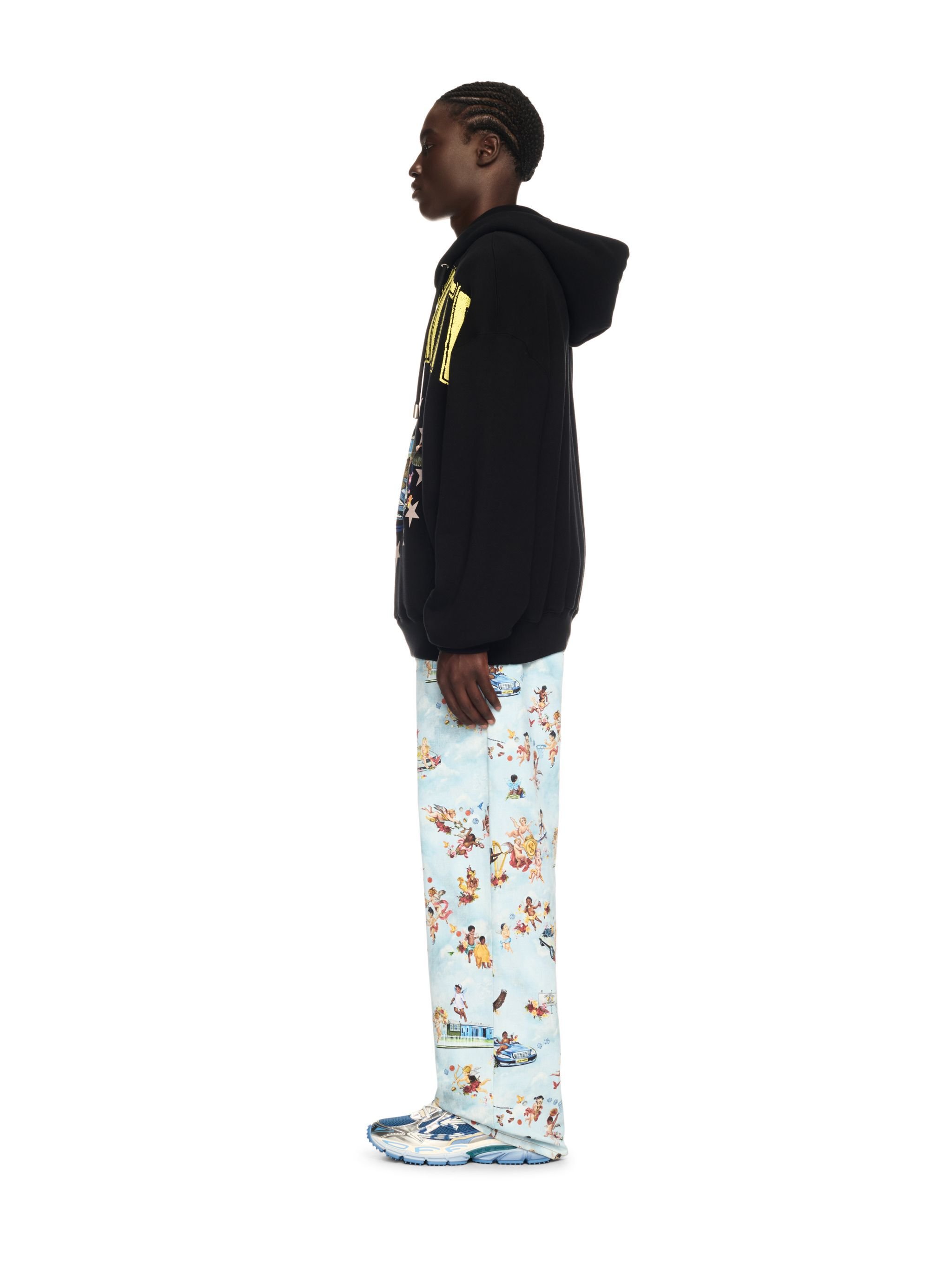OFF WHITE Fresco Star Over Hoodie Black - Light Ye BLACK OMBB118S25FLE001