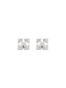 OFF WHITE Arrow Textured Mono Earrings SILVER - SILVER OMOD11NF25MET001
