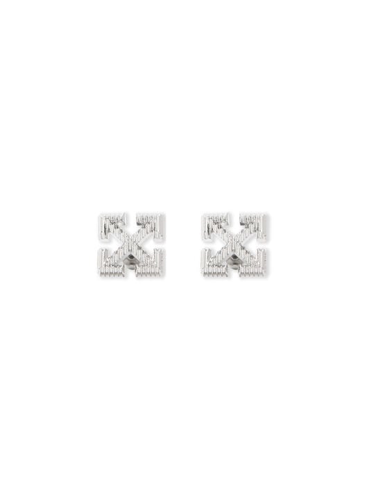 OFF WHITE Arrow Textured Mono Earrings SILVER - SILVER OMOD11NF25MET001