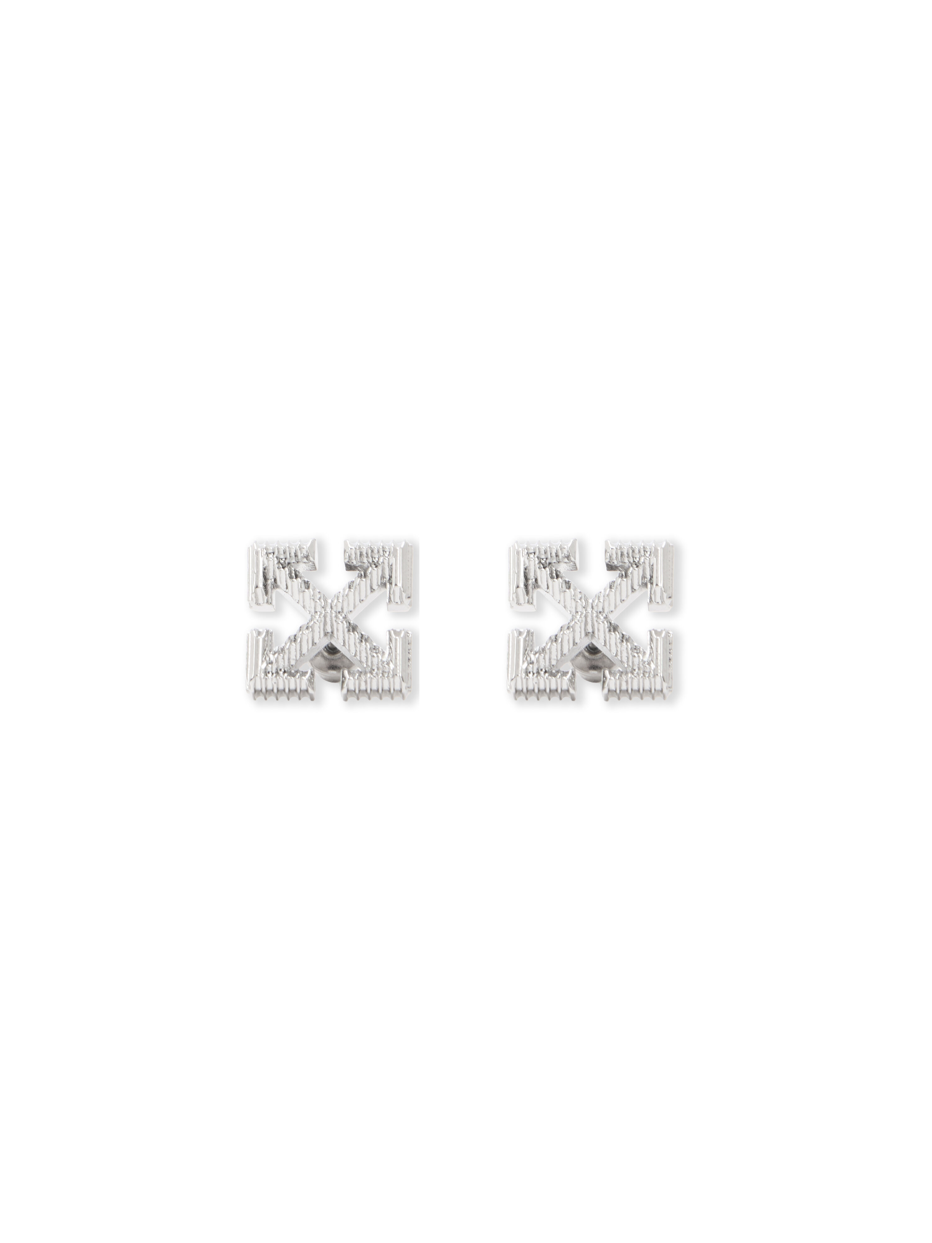 OFF WHITE Arrow Textured Mono Earrings SILVER - SILVER OMOD11NF25MET001