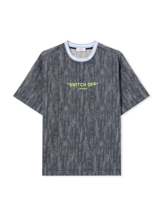 OFF WHITE Ss_Switch Off Arrow T-Shirt BLUE - YELLOW OMAD00WT25FAB001