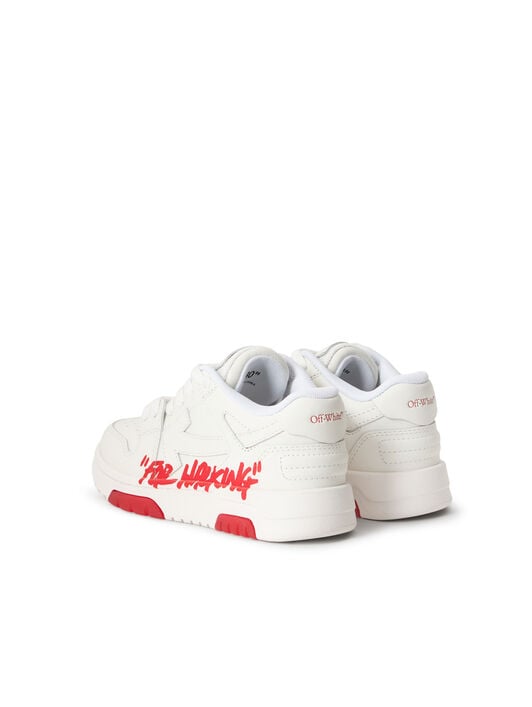OFF WHITE Out Of Office "For Walking" Sneakers WHITE - RED OBIA011S26LEA002