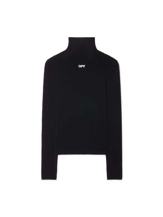 OFF WHITE Off Stamp Second Skin L/S Turtle Neck BLACK OWAD122C99JER003