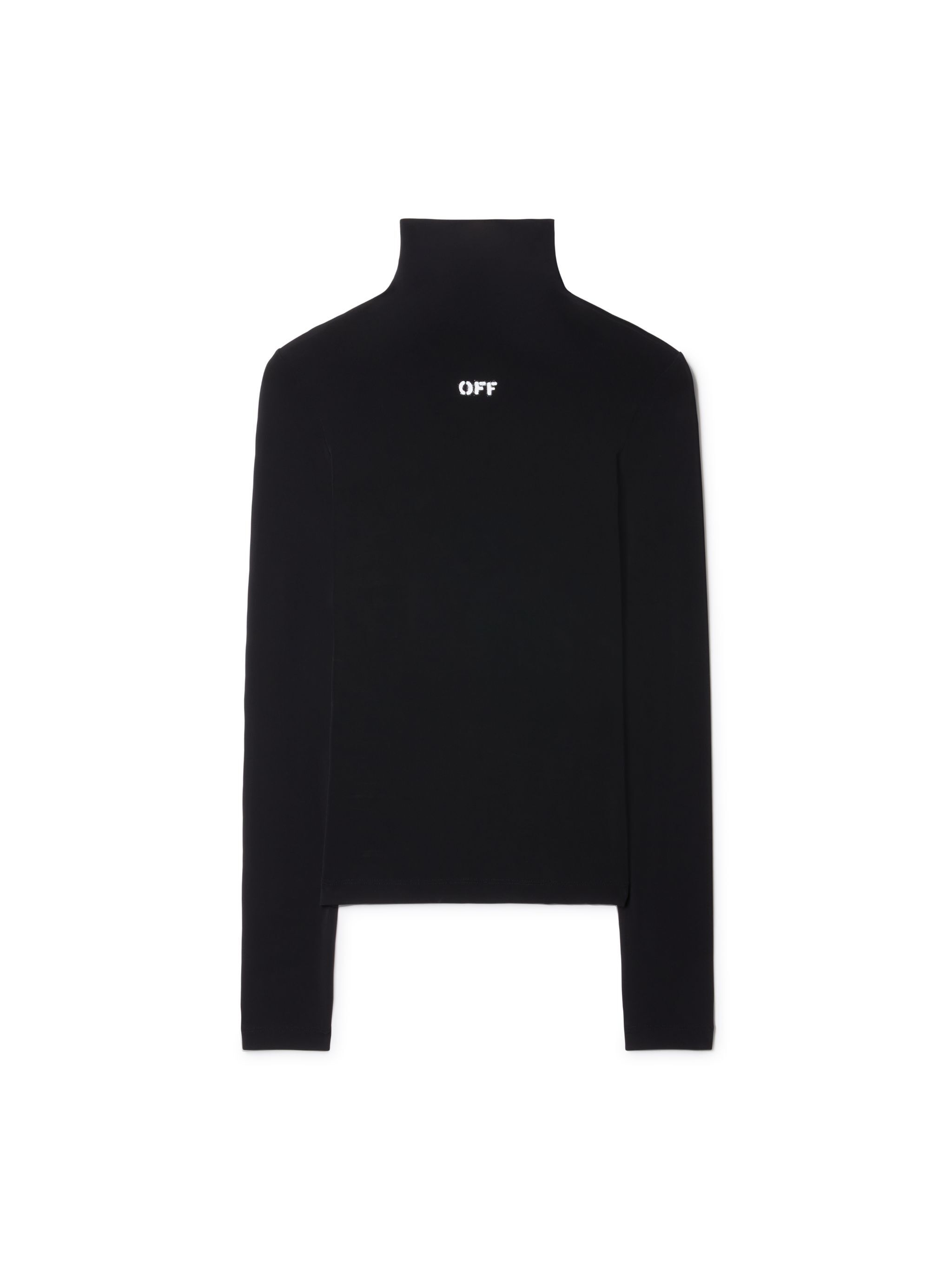 OFF WHITE Off Stamp Second Skin L/S Turtle Neck BLACK OWAD122C99JER003