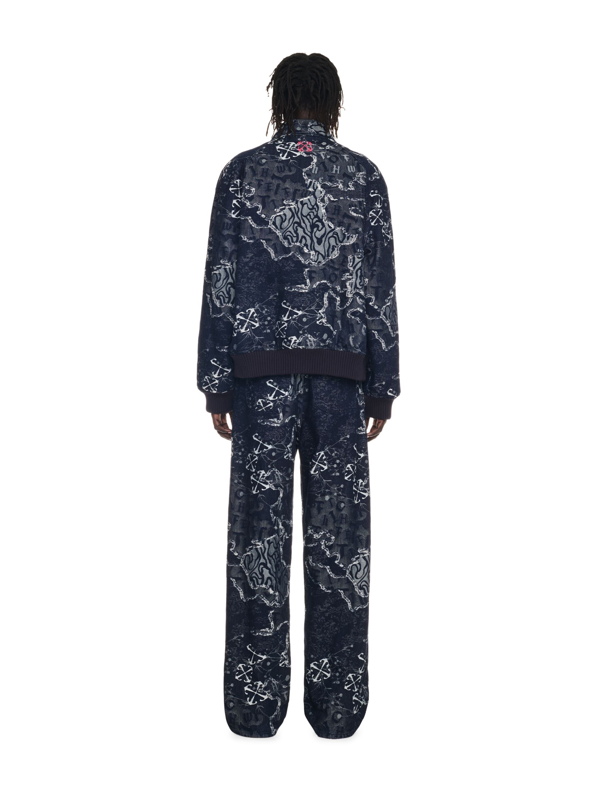 BLAUE CAMO JACQUARD GERADEGESCHNITTENE JEANS OFF WHITE BLAUE CAMO JACQUARD GERADEGESCHNITTENE JEANS BLAU OMYA18BF24DEN003