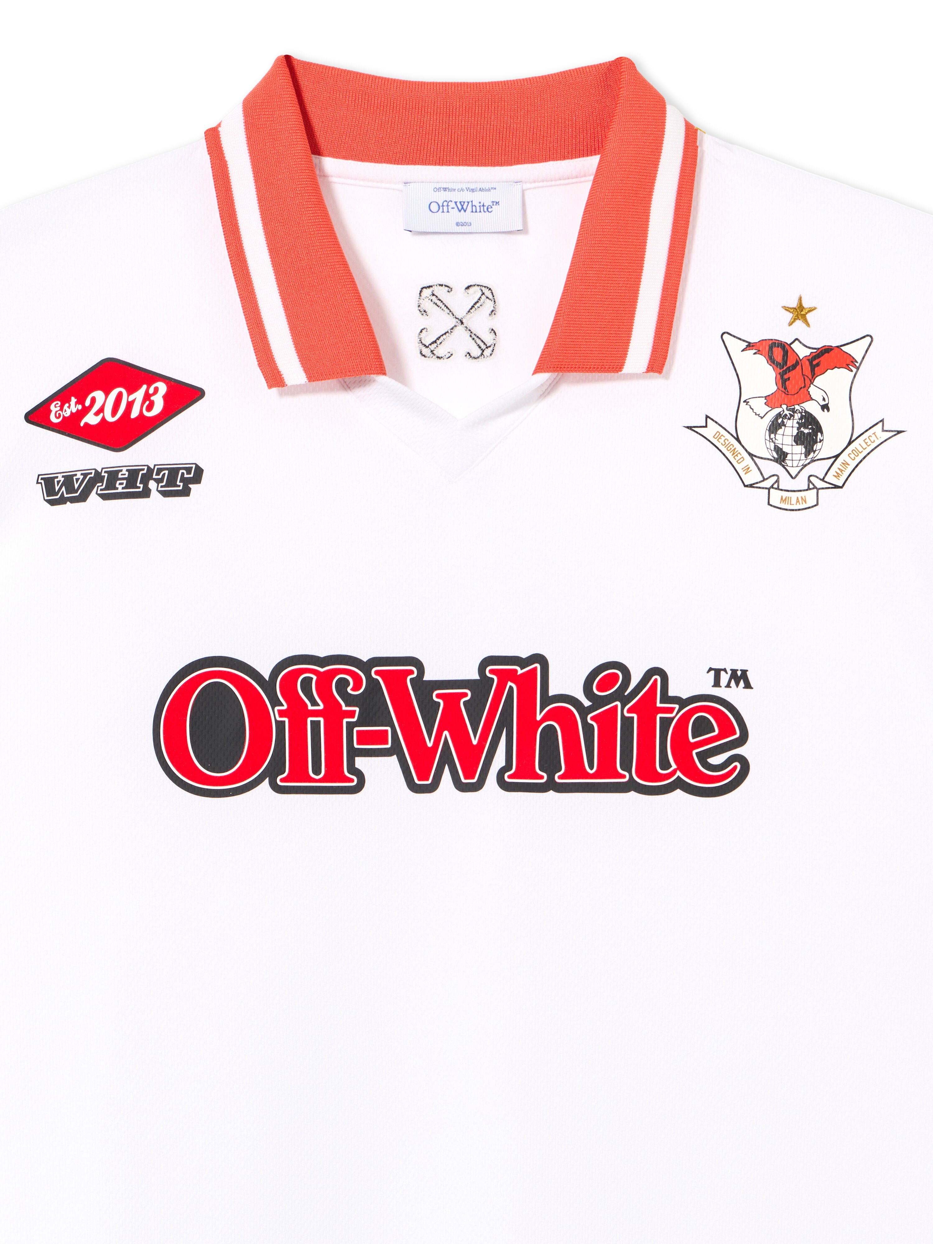 OFF WHITE Eagle Soccer  Polo WHITE - RED OMAD00CS25JER002