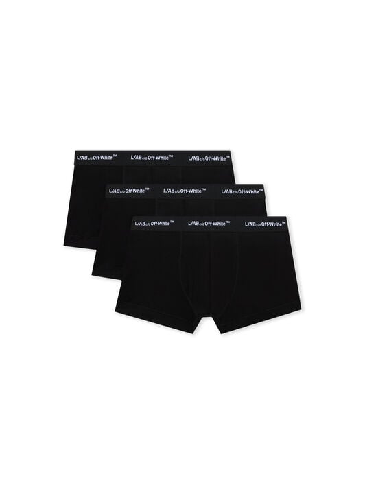 LAB L/AB Logo Waistband Trunks - 3 Pack BLACK LAB9200002