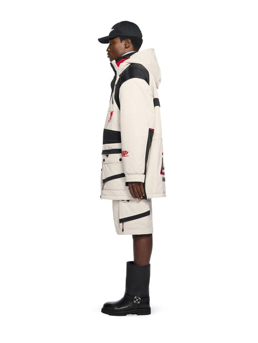 OFF WHITE Sporty Ow Col Block Parka OFF WHITE - BLACK OMEC039W25FAB001