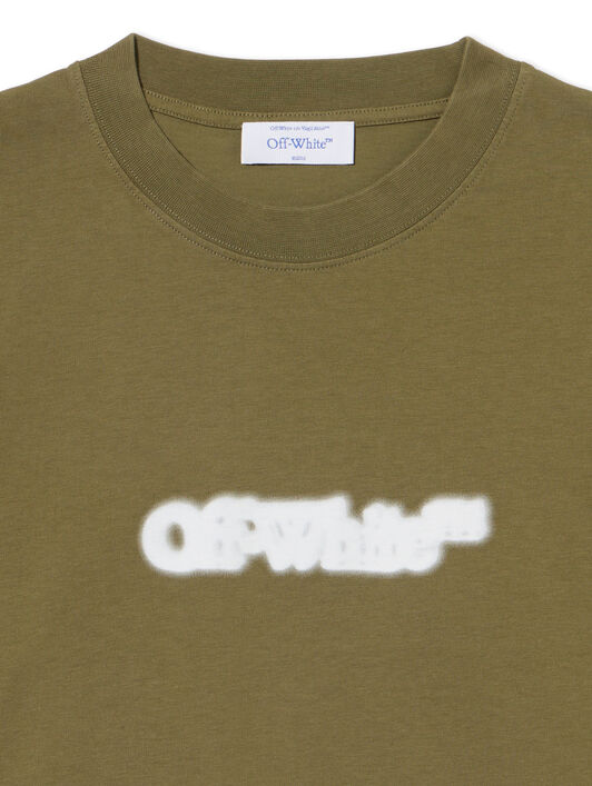 OFF WHITE Spray Arrow T-Shirt WINTER MOSS - WHITE OMAA027S25JER00B