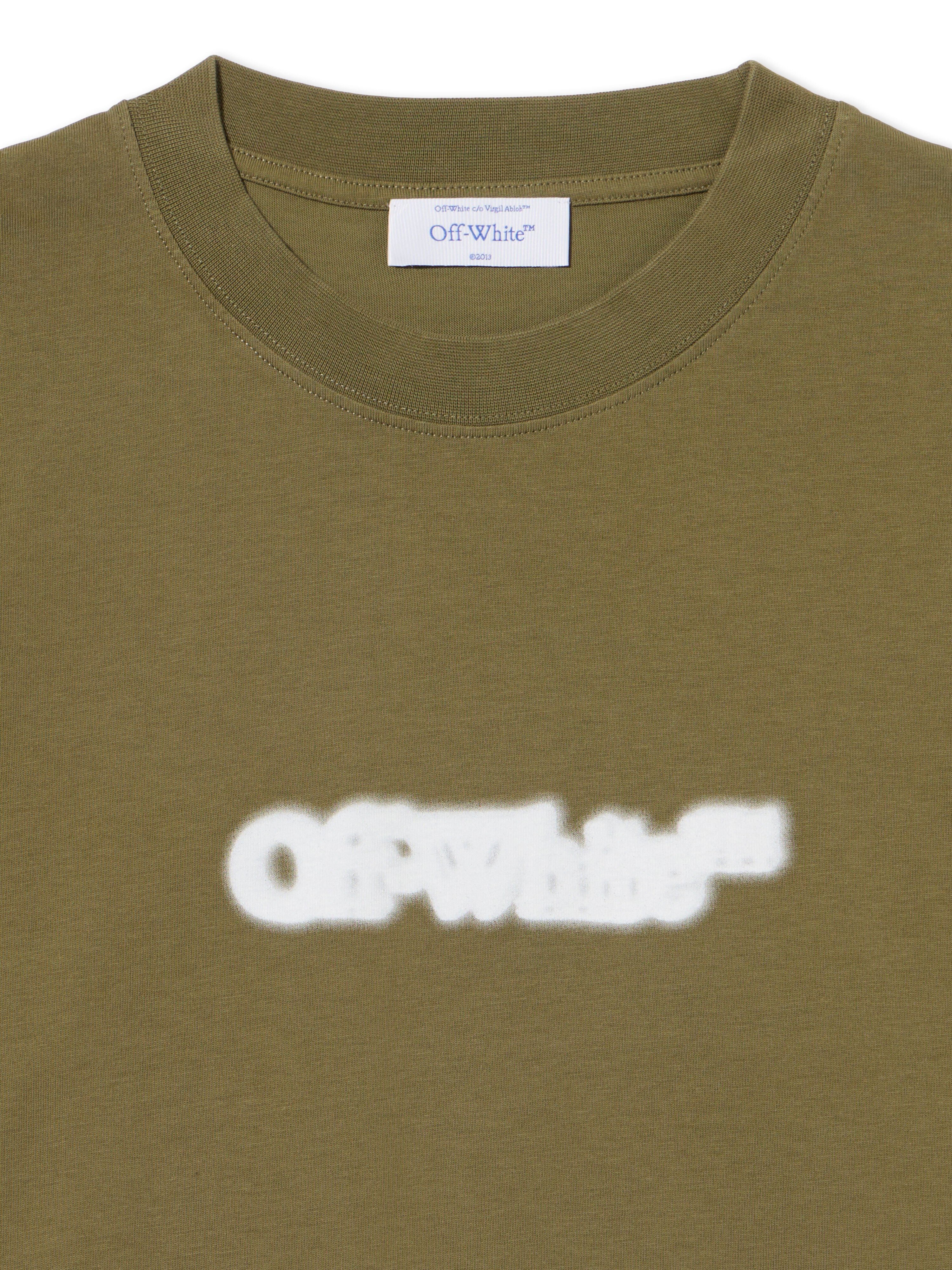 OFF WHITE Spray Arrow T-Shirt WINTER MOSS - WHITE OMAA027S25JER00B