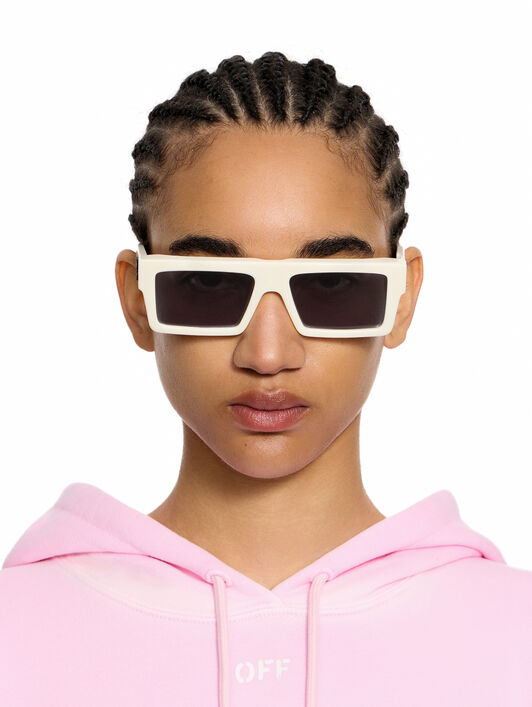 OFF WHITE Ruby Dark Grey Lens Sunglasses Shiny Black OW1013010754