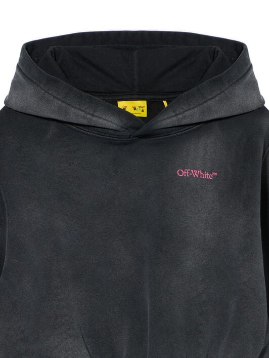 Bookish Acid Hoodie Dress OFF WHITE Bookish Acid Hoodie Dress DARK GREY - FUCHSIA OGDF005F25FLE002
