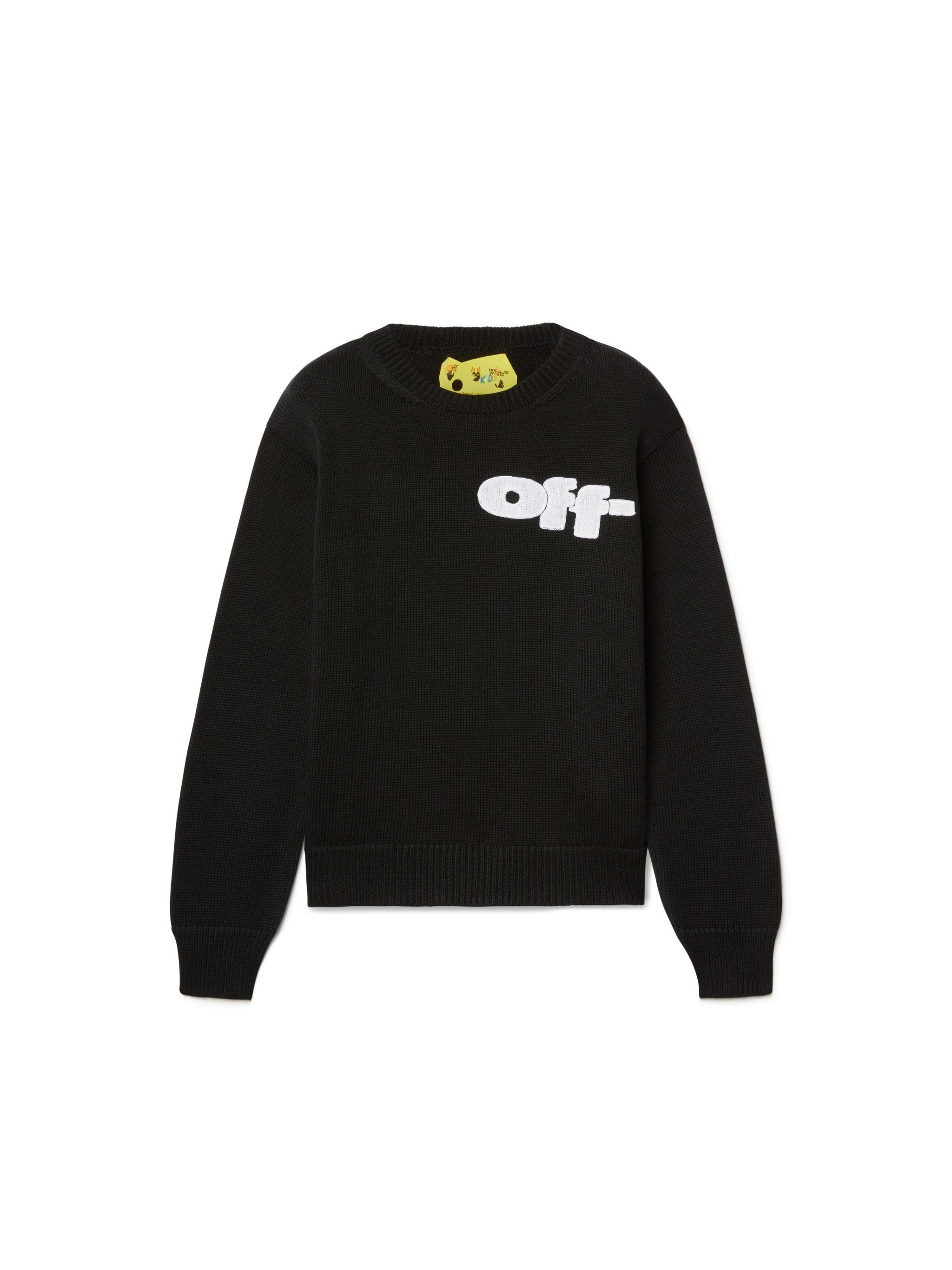 OFF WHITE Off Split Sweater BLACK OBHE001S25KNI002