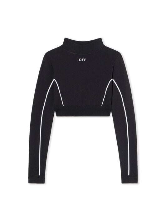 Off Stamp Seamless Crop Top OFF WHITE Off Stamp Seamless Crop Top BLACK - WHITE OWVB04EC99KNI001