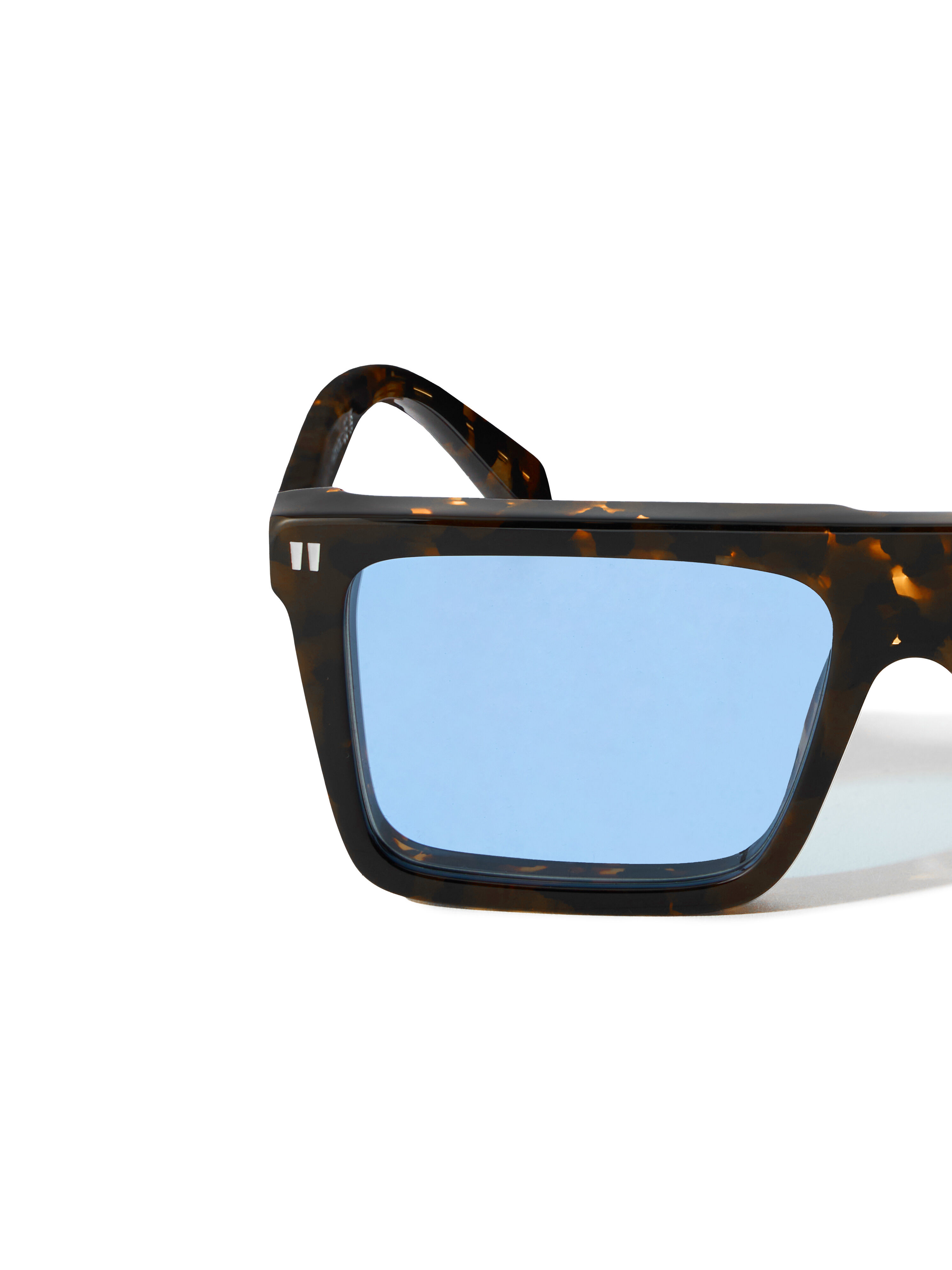 OFF WHITE Bridgeport Blue Lens Sunglasses SHINY WHITE OW1045604556