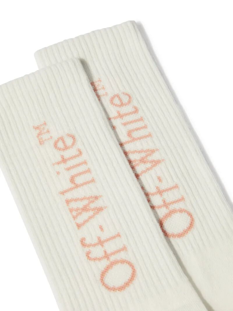 OFF WHITE Bookish Long Socks WHITE OGRA003S25KNI001