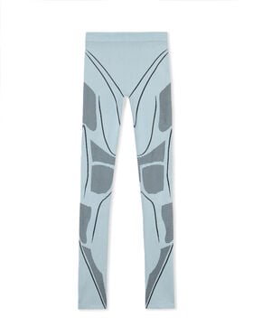 OFF WHITE Seaml Race Pants MISTY BLUE-BLACK OWVG03CW25KNI002