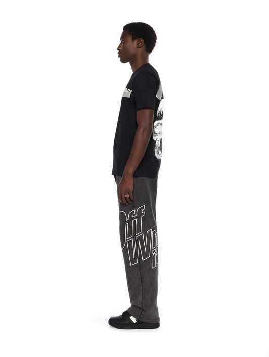 Outline Arrow Sweatpants OFF WHITE Outline Arrow Sweatpants VINTAGE BLACK - WHITE OMCH05AF25FLE001