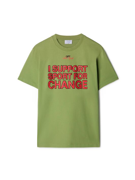 OFF WHITE Off-White™ C/O Ac Milan I Support T-Shirt GREEN OMAA027T25JER00U