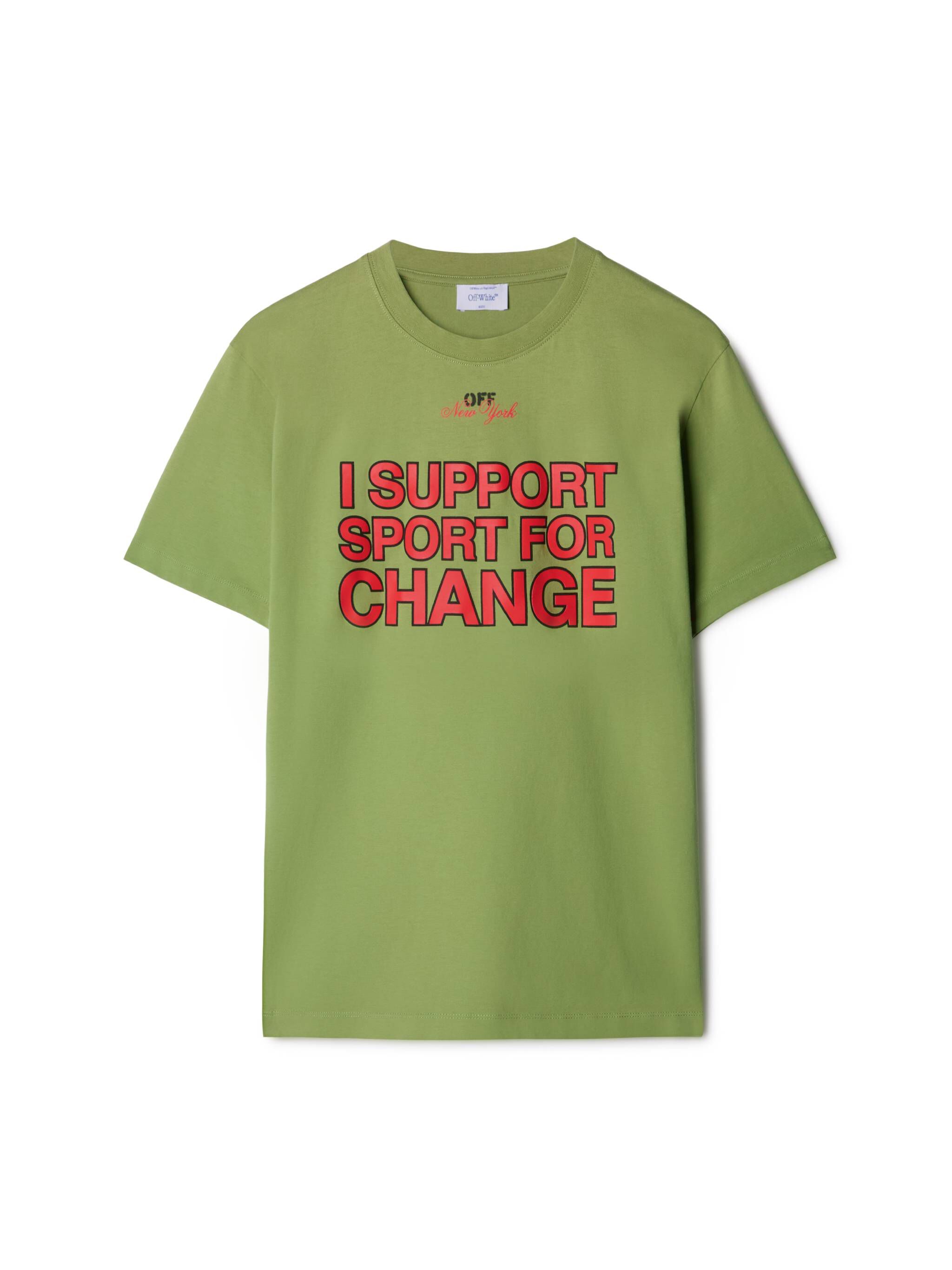 OFF WHITE Off-White™ C/O Ac Milan I Support T-Shirt GREEN OMAA027T25JER00U