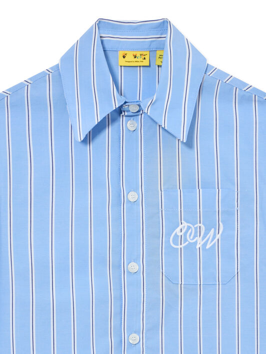 OFF WHITE Ow Embro Shirt L/S SKY BLUE 44BGA00AS26F002