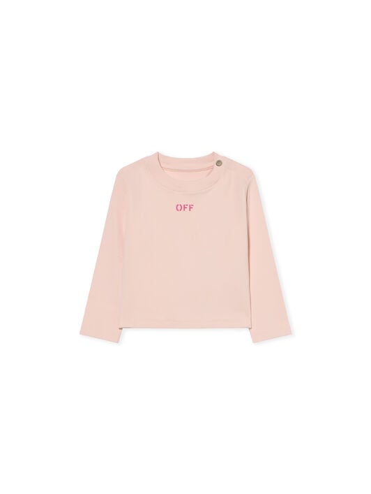 Off Stamp Ribbed T-Shirt OFF WHITE Off Stamp Ribbed T-Shirt SOFT PINK - FUCHSIA OGX1001F25JER001