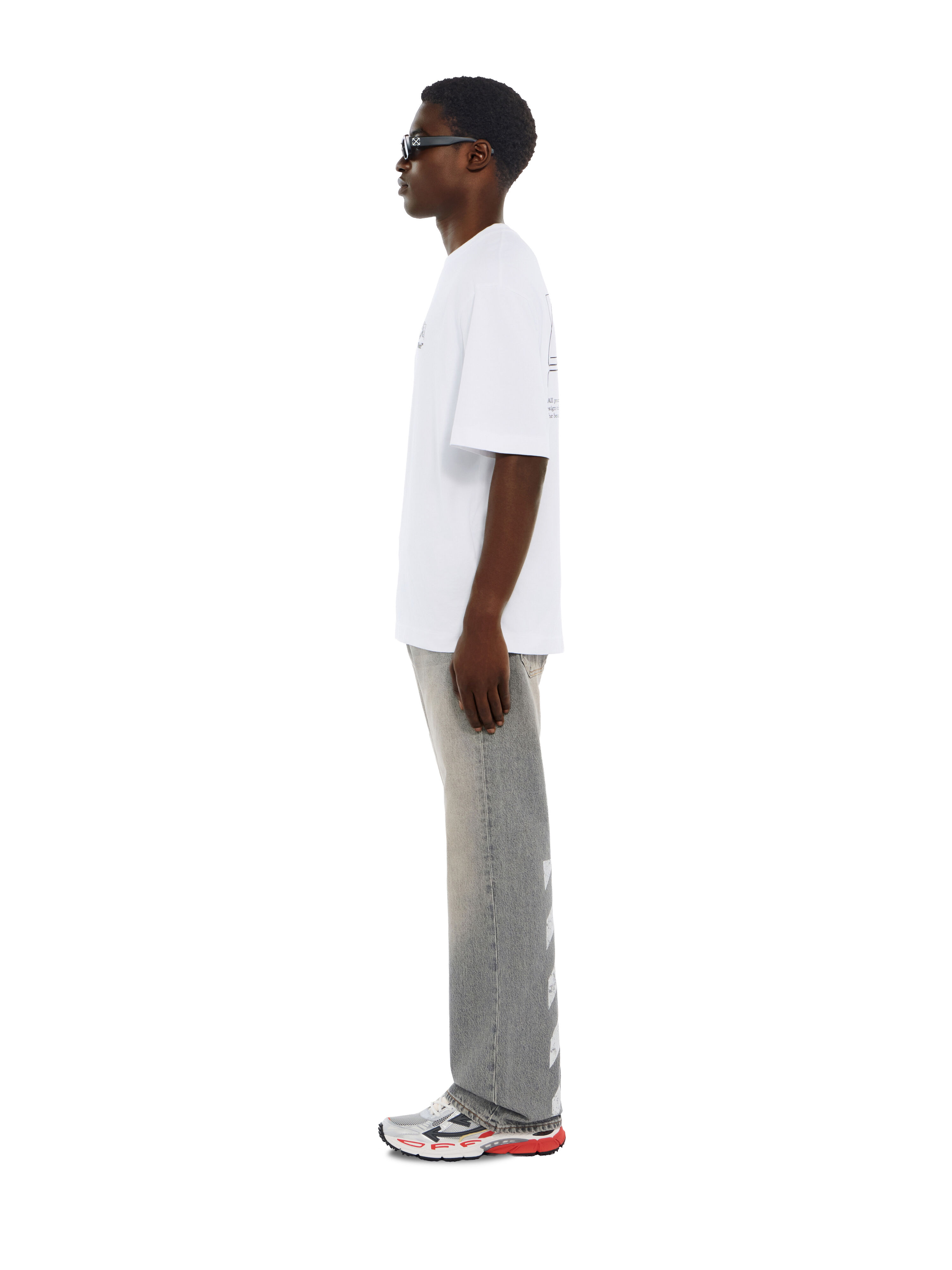 T-Shirt Skate Offline Half Arrow OFF WHITE T-Shirt Skate Offline Half Arrow WHITE 44MAA120F26J01E