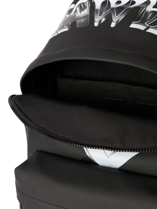 OFF WHITE Heritage Backpack Rubber 3D BLACK - SILVER OMNB123F25FAB005