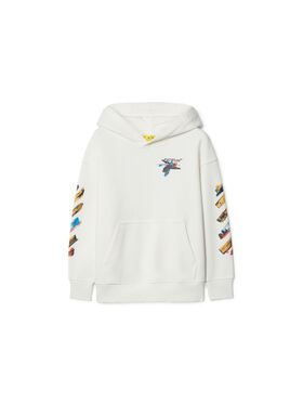 OFF WHITE Felpa Con Cappuccio Con Motivo Paint Arrow BIANCO OBBB001S25FLE00A
